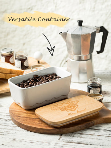 YHOJOY butter dish packaged as a thoughtful housewarming gift.