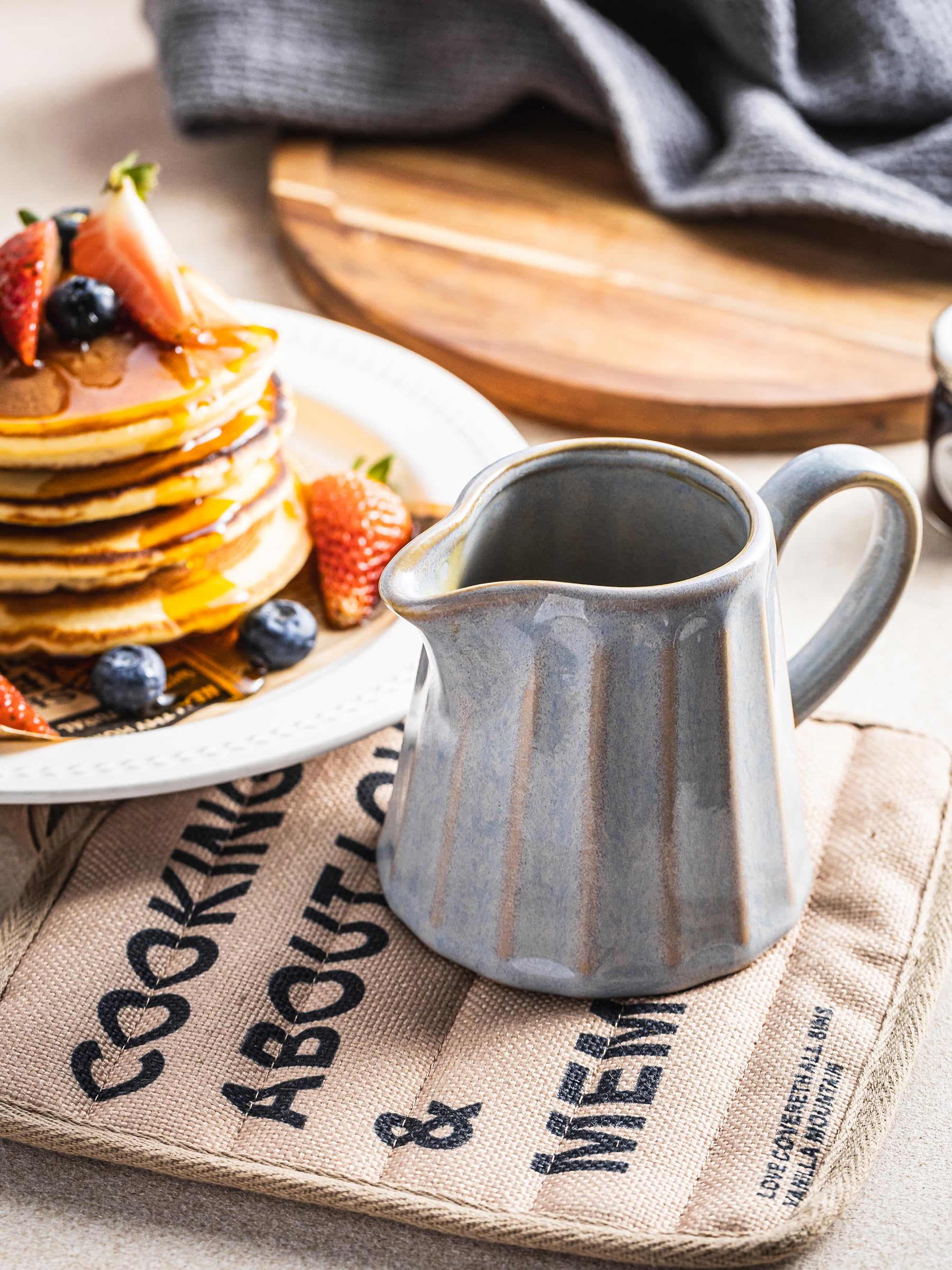 YHOJOY ceramic creamer pitcher styled for cozy tables and daily meals.
