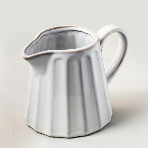 YHOJOY ceramic creamer pitcher front view for versatile milk and sauce service