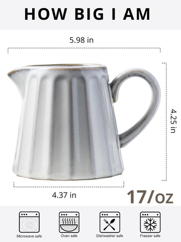 YHOJOY creamer pitcher pour-spout ensures precise, drip-free pouring