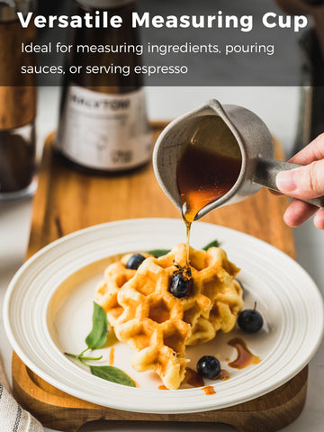 YHOJOY pouring cup with dual spouts for smooth pours.