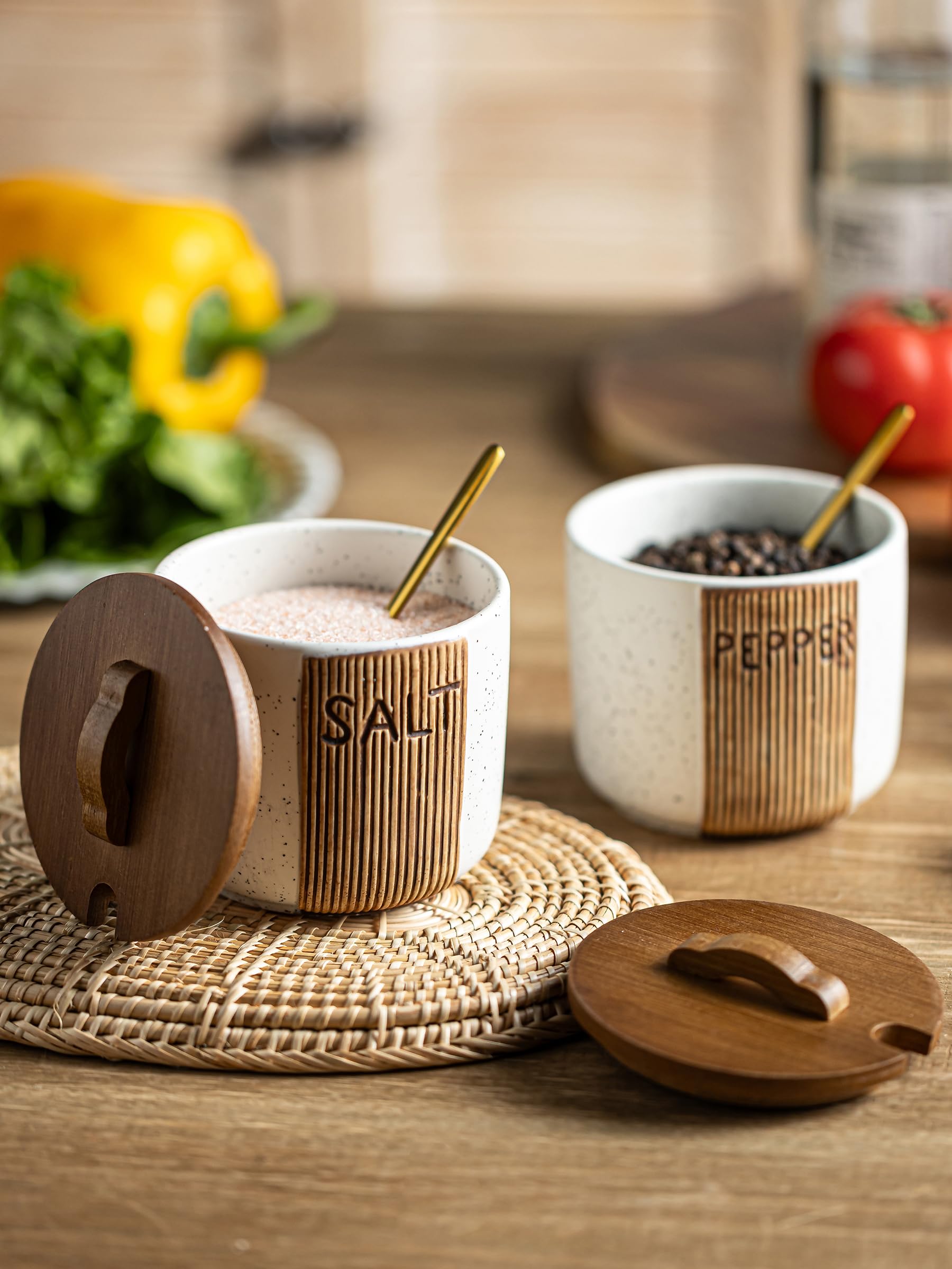 YHOJOY dishwasher-safe ceramic salt pepper bowl