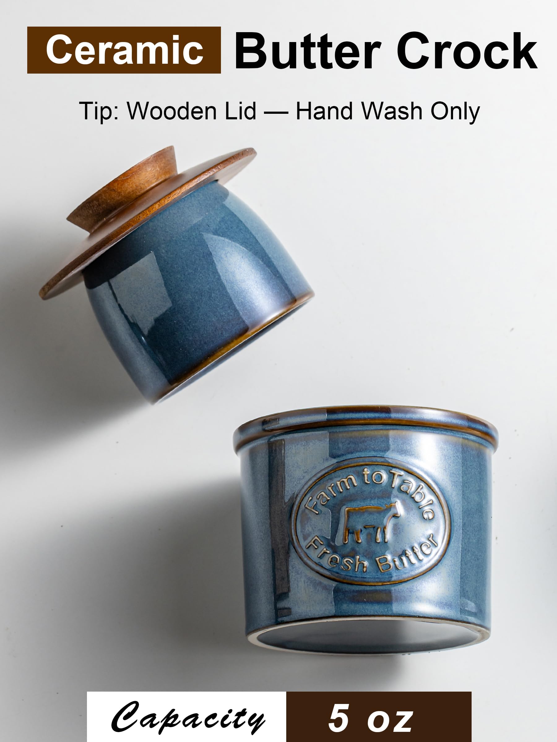 YHOJOY water-seal butter keeper demonstrates simple freshness method on counter