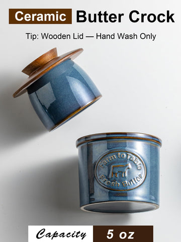 YHOJOY water-seal butter keeper demonstrates simple freshness method on counter