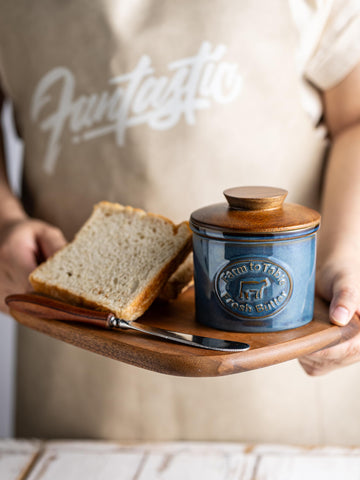 YHOJOY wooden lid seals butter with water method for freshness