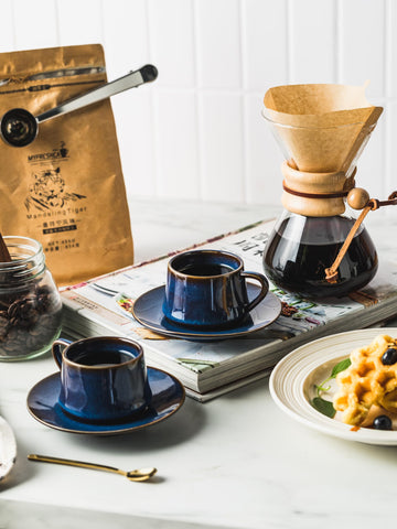 Compact set fits small kitchens and tidy coffee corners.