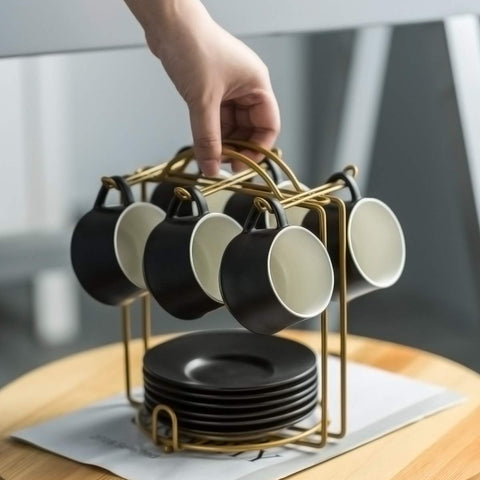 YHOSSEUN 6 cup set ideal for espresso or tea tastings.