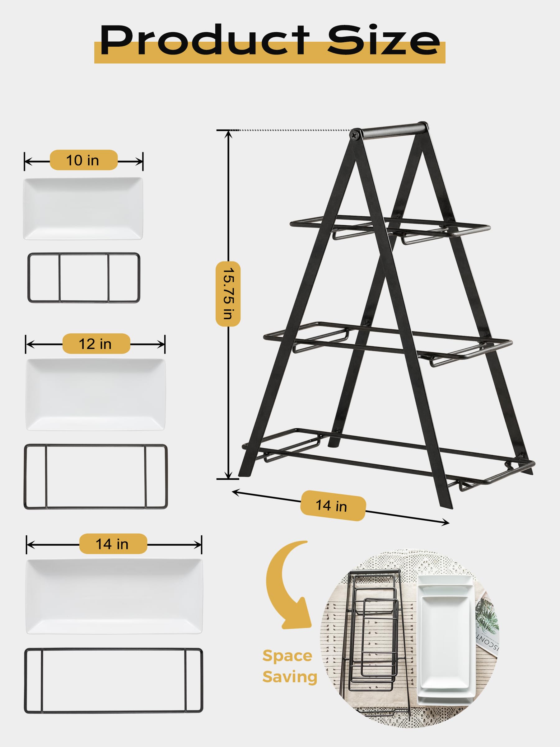 YHOSSEUN 14-inch ceramic platter for large appetizers