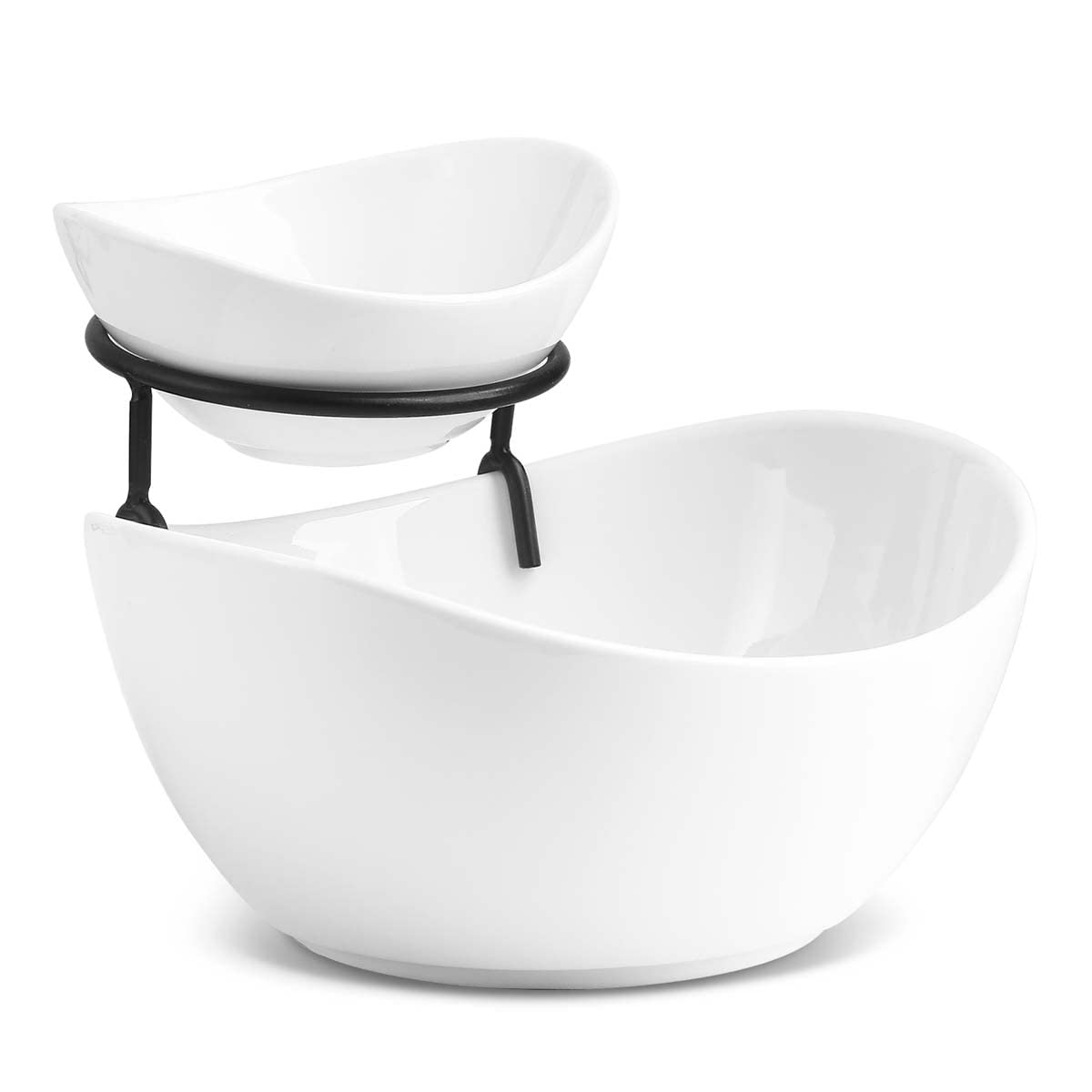YHOSSEUN chip and dip serving set two tier stand displaying dips and snacks