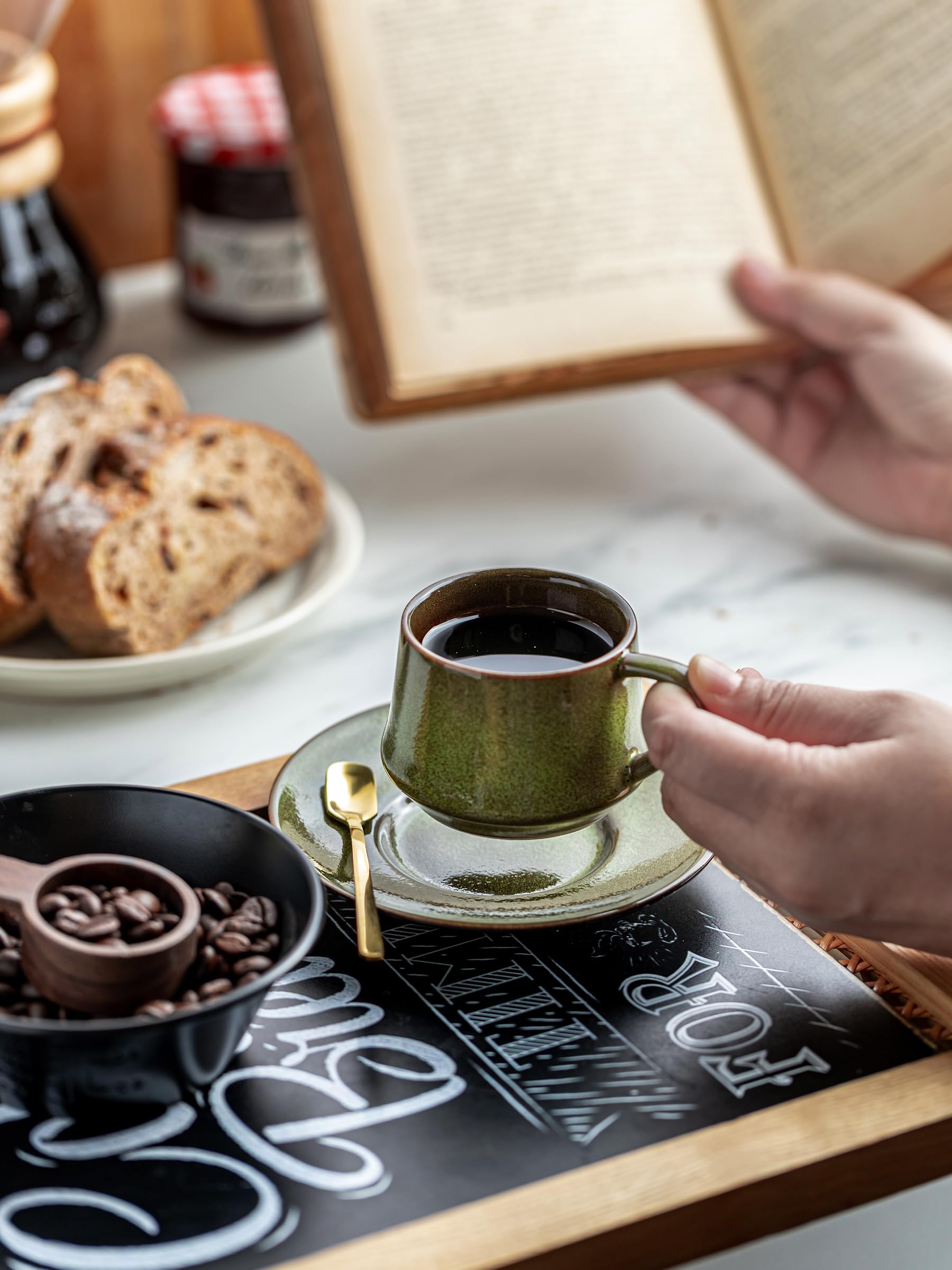 YHOSSEUN coffee corner display enhances countertop aesthetics