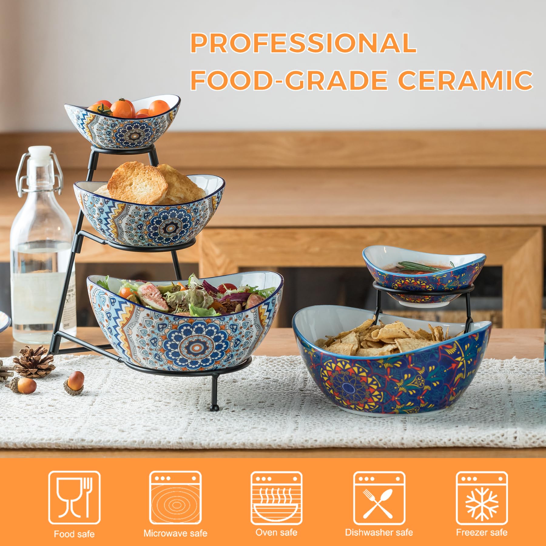 YHOSSEUN medium 17.5oz bowl suits sides with elegant vertical display.