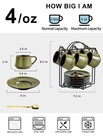 YHOSSEUN metal stand for cups keeps the set organized