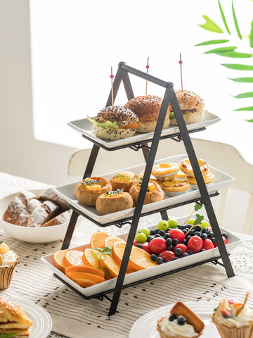 YHOSSEUN durable white ceramic finish adds timeless table appeal