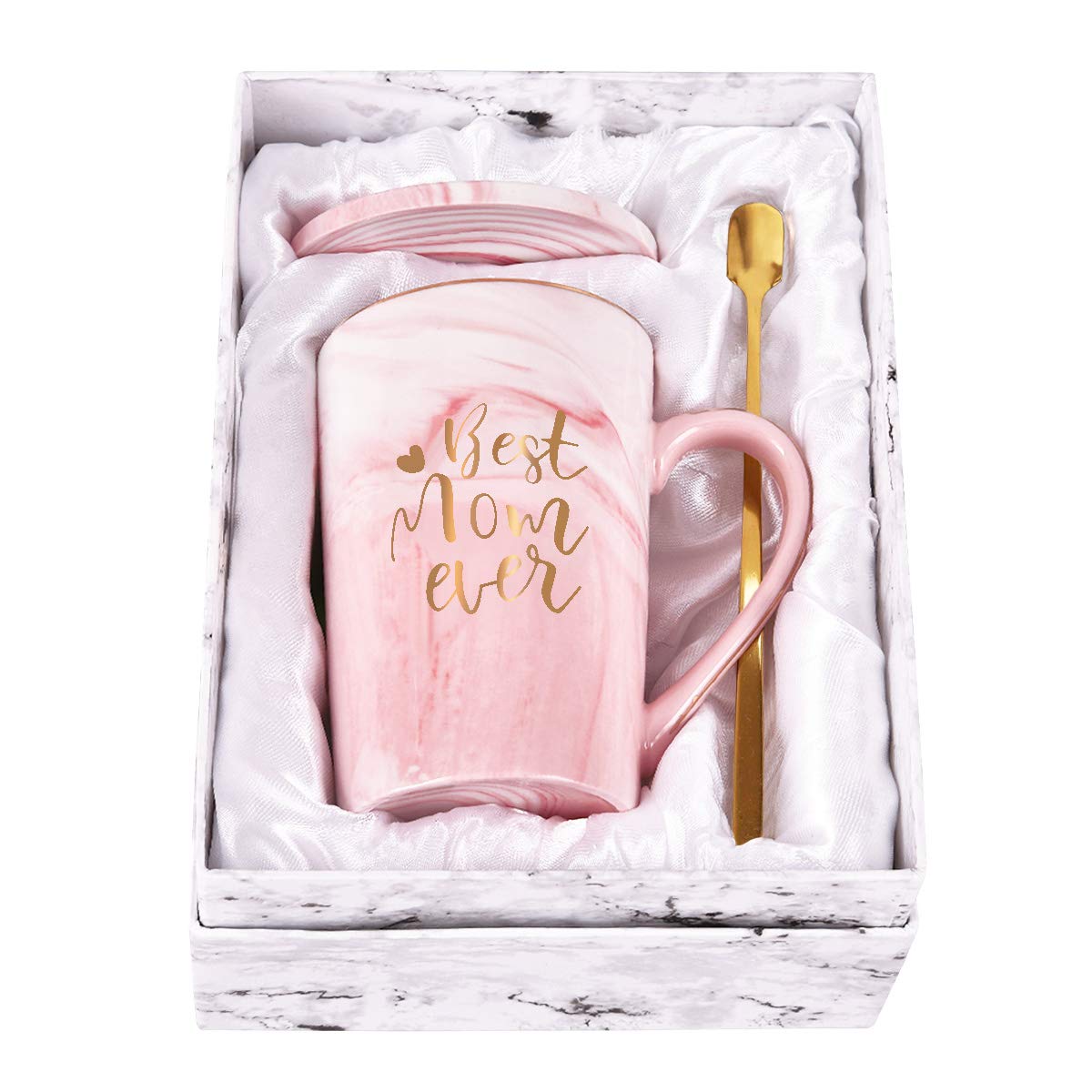 YHRJWN Best Mom Ever mug in pink for daily coffee ritual.