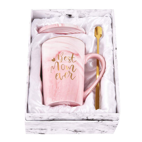 YHRJWN Best Mom Ever mug in pink for daily coffee ritual.