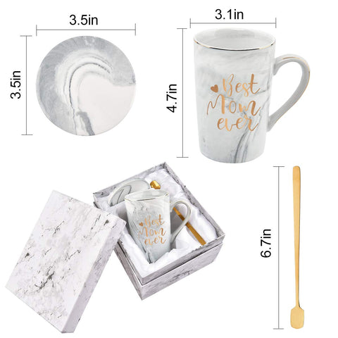 YHRJWN Best Mom Ever mug gray, non-slip base prevents slips