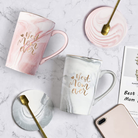 YHRJWN Best Mom Ever mug gray, steaming coffee elevates daily moments