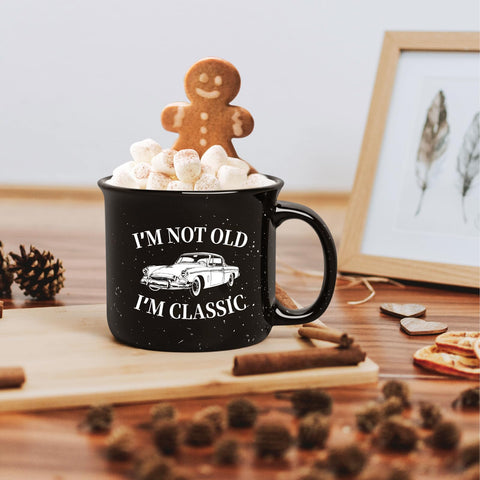 YHRJWN Classic Car Gift Mug showcasing vintage vibe for car lovers and dads.