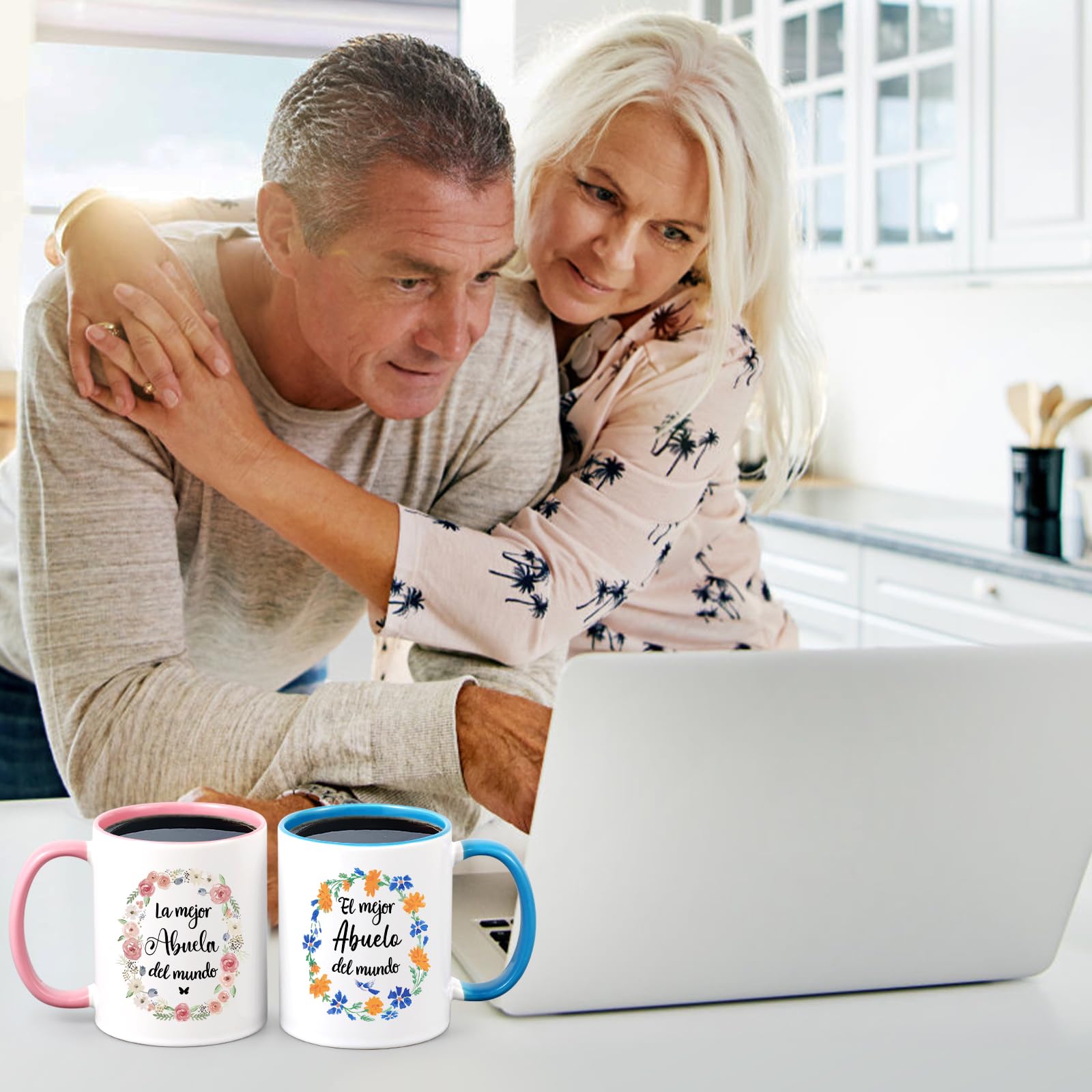 YHRJWN grandpa mug with two-tone finish, perfect for daily tea or coffee