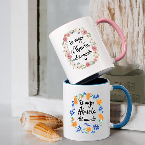 YHRJWN mug shows white-pink two-tone design, comfortable sipping with a smooth rim