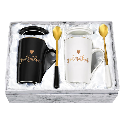 YHRJWN godmother mug 14oz with elegant design for heartfelt godparent gifts