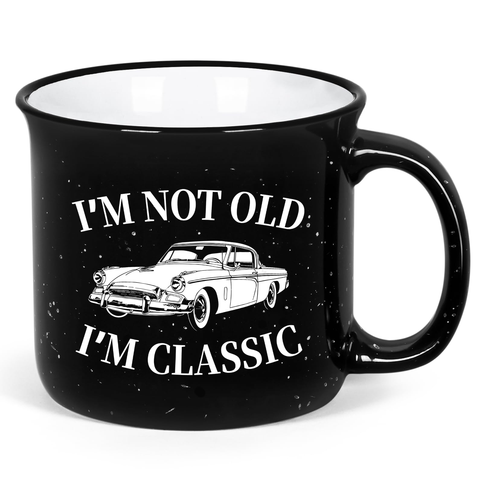 YHRJWN Grandpa Mug featuring I'm Not Old I'm Classic, great for daily coffee humor.