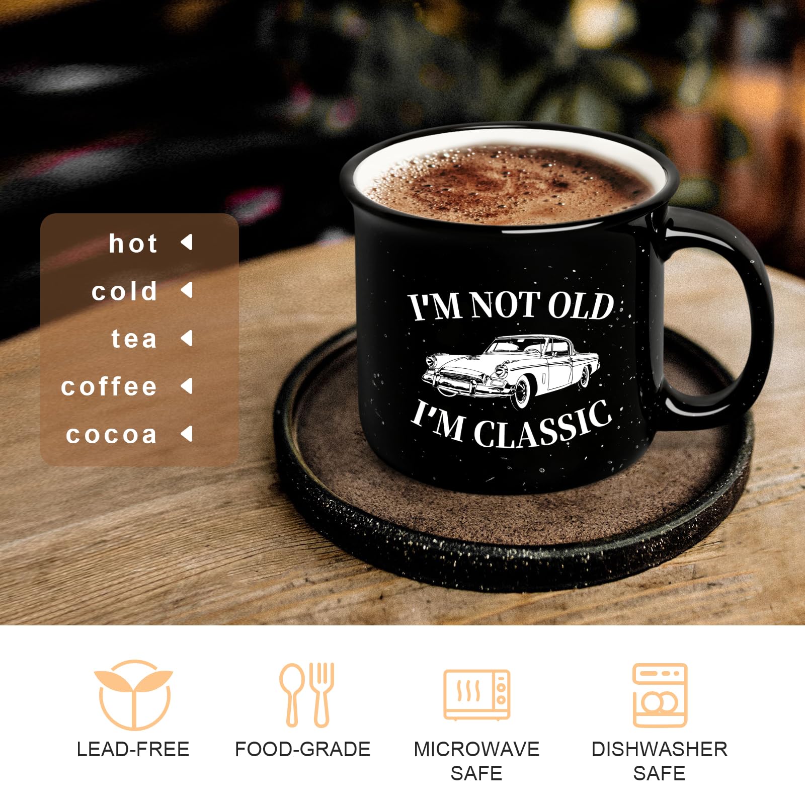 YHRJWN High-definition print ensures clear, long-lasting graphics on the mug.