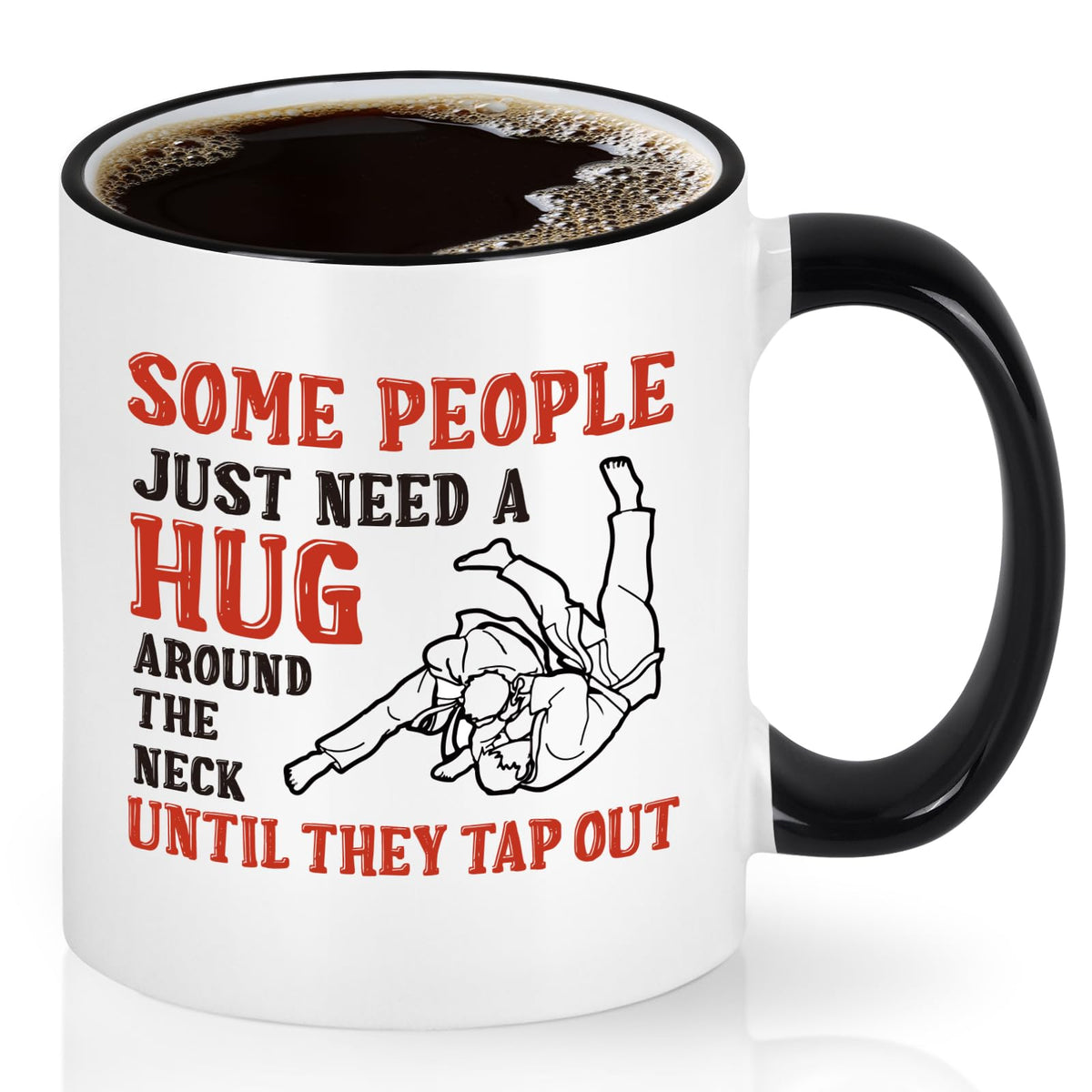 YHRJWN Jiu Jitsu gift coffee mug, ideal for teammates to share training breaks.