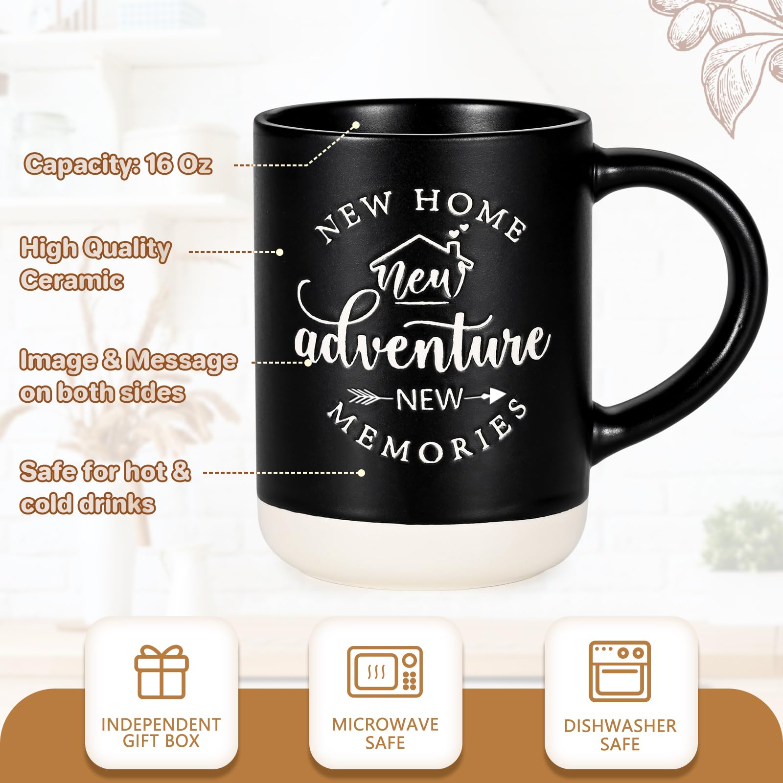 YHRJWN scented candle jar for warm ambiance in new rooms.