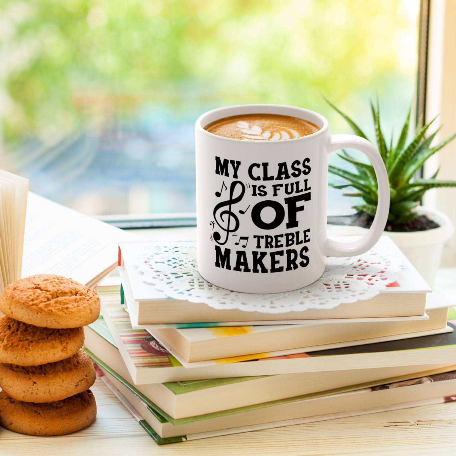 YHRJWN Treble Makers mug text closeup showing durable message