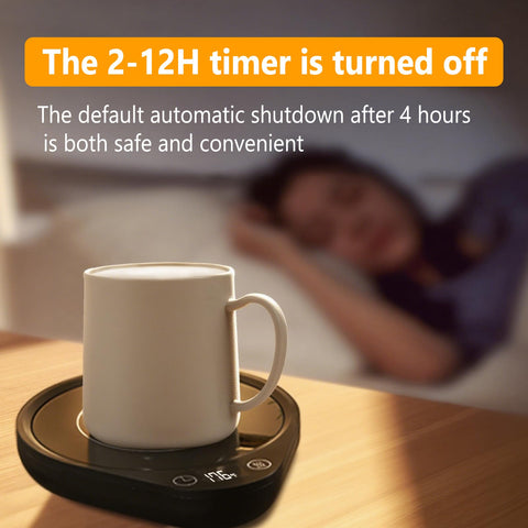 Programmable 2–12 hour timer enables flexible warmth