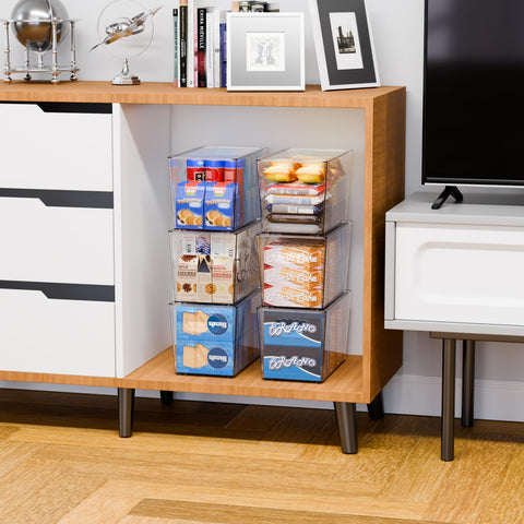 Yieach clear bin for beverages and fruits enhances fridge organization