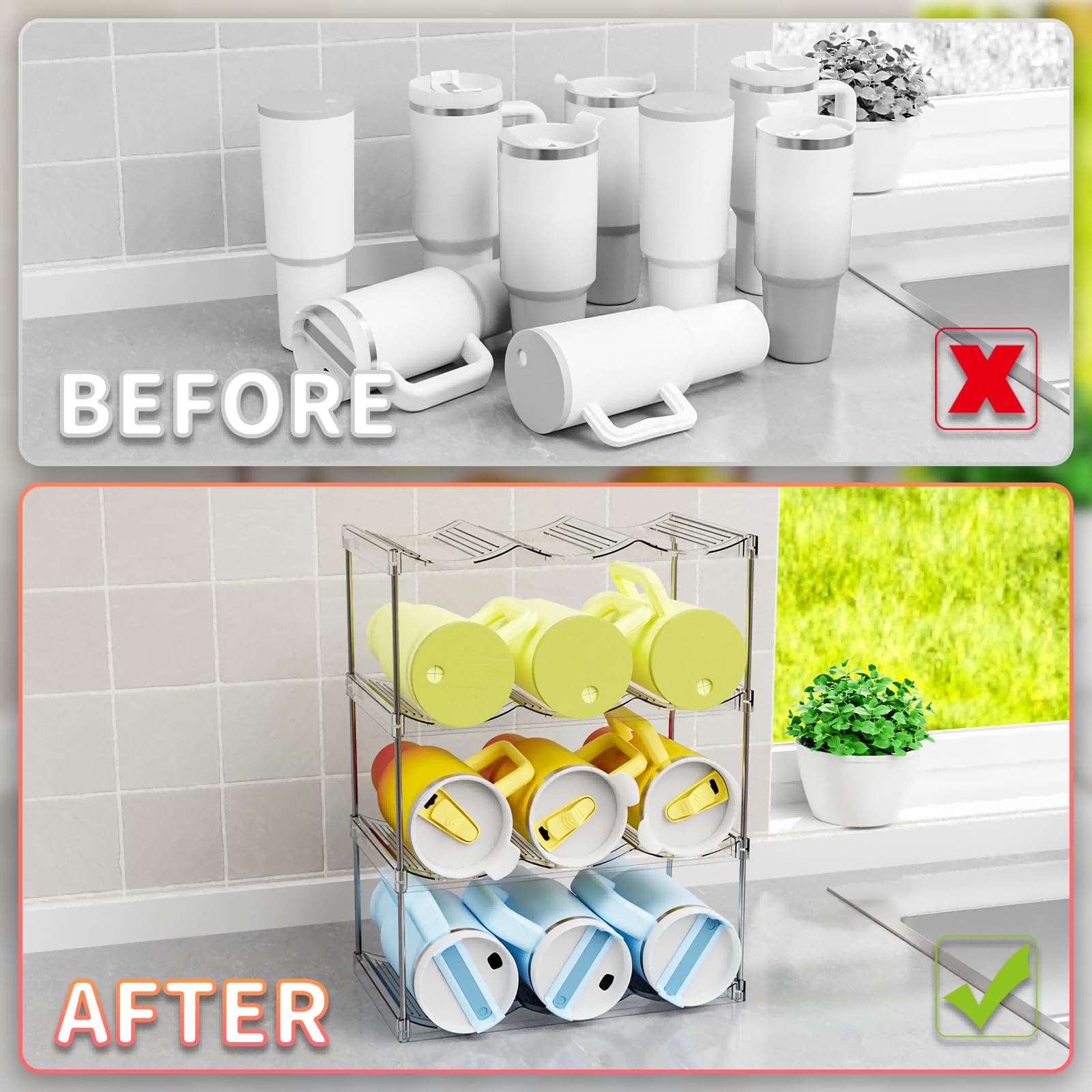 Yieach BPA-free plastic for safe storage near food and beverages