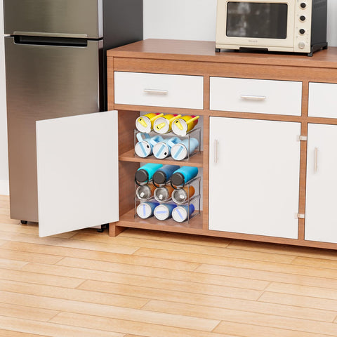 Yieach rack set in a kitchen setup that saves vertical space on the countertop