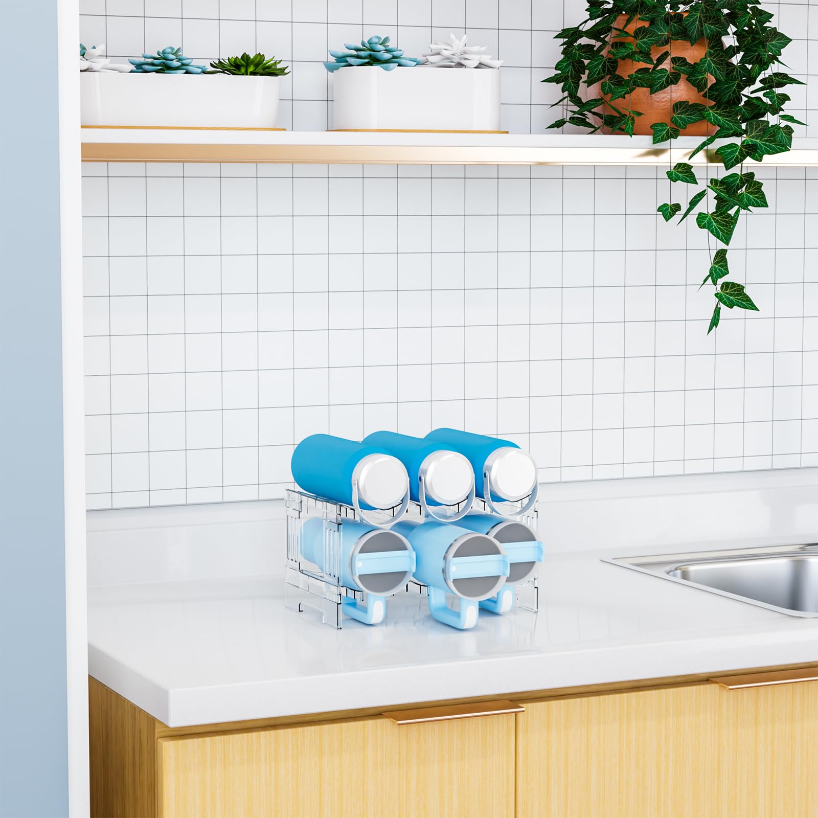 Yieach clear plastic design blends with any kitchen style