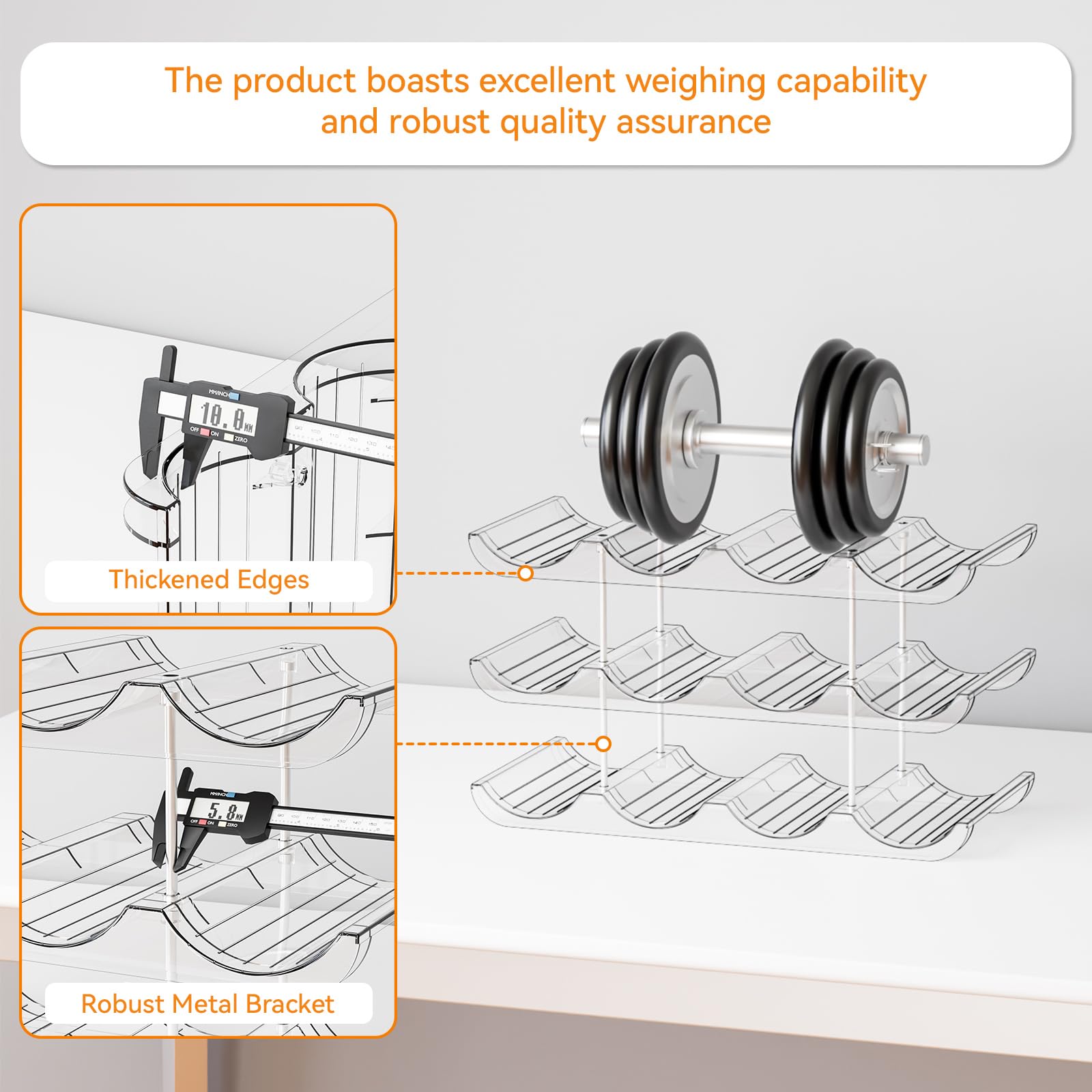 Yieach countertop setup fits standard bottles in a compact footprint.