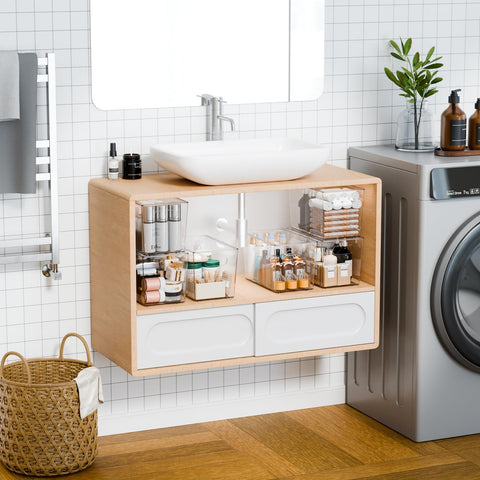 Yieach clear bin for laundry room keeps items sorted