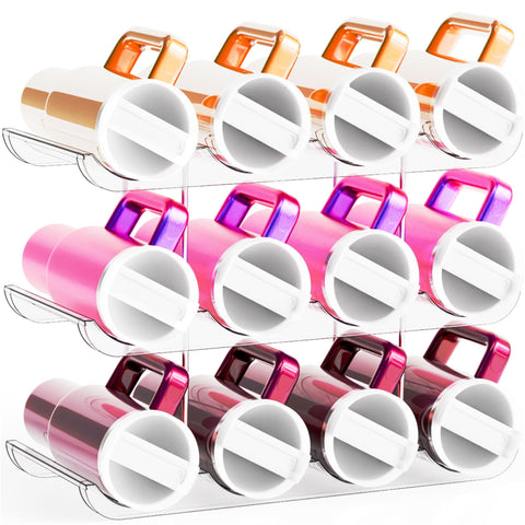 Yieach three tier bottle organizer in cabinet keeps bottles neatly organized and accessible