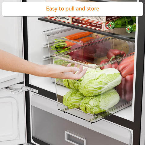 Yieach transparent kitchen bin simplifies finding groceries at a glance