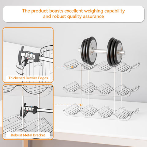 Yieach wave design acrylic storage adds elegance while organizing bottles