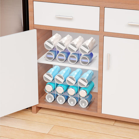 Yieach cabinet organizer keeps wine and bottles visible and accessible