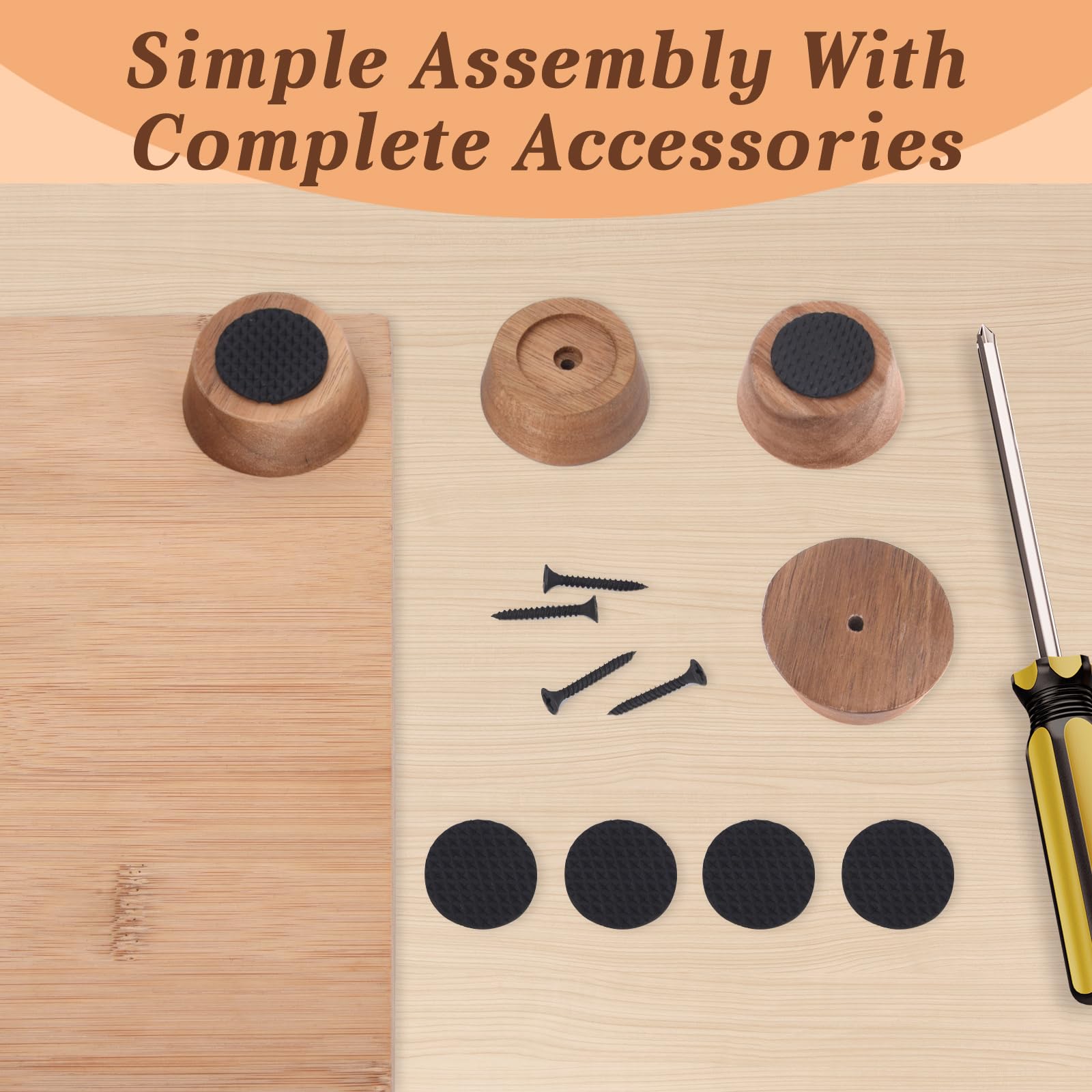 YiePhiot cutting board feet provide stable footing for carving and chopping