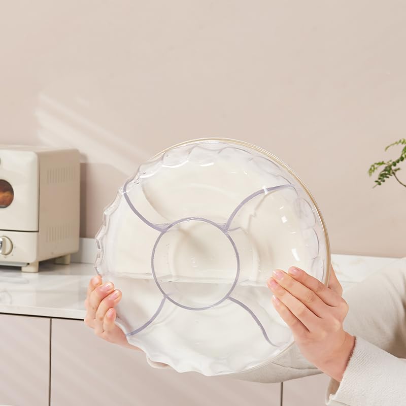YIEZI travel-friendly snack tray protects contents from dust and spills.