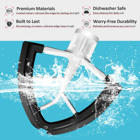 YIFOCUS Flex Edge Beater dishwasher-safe design for easy cleanup after baking.