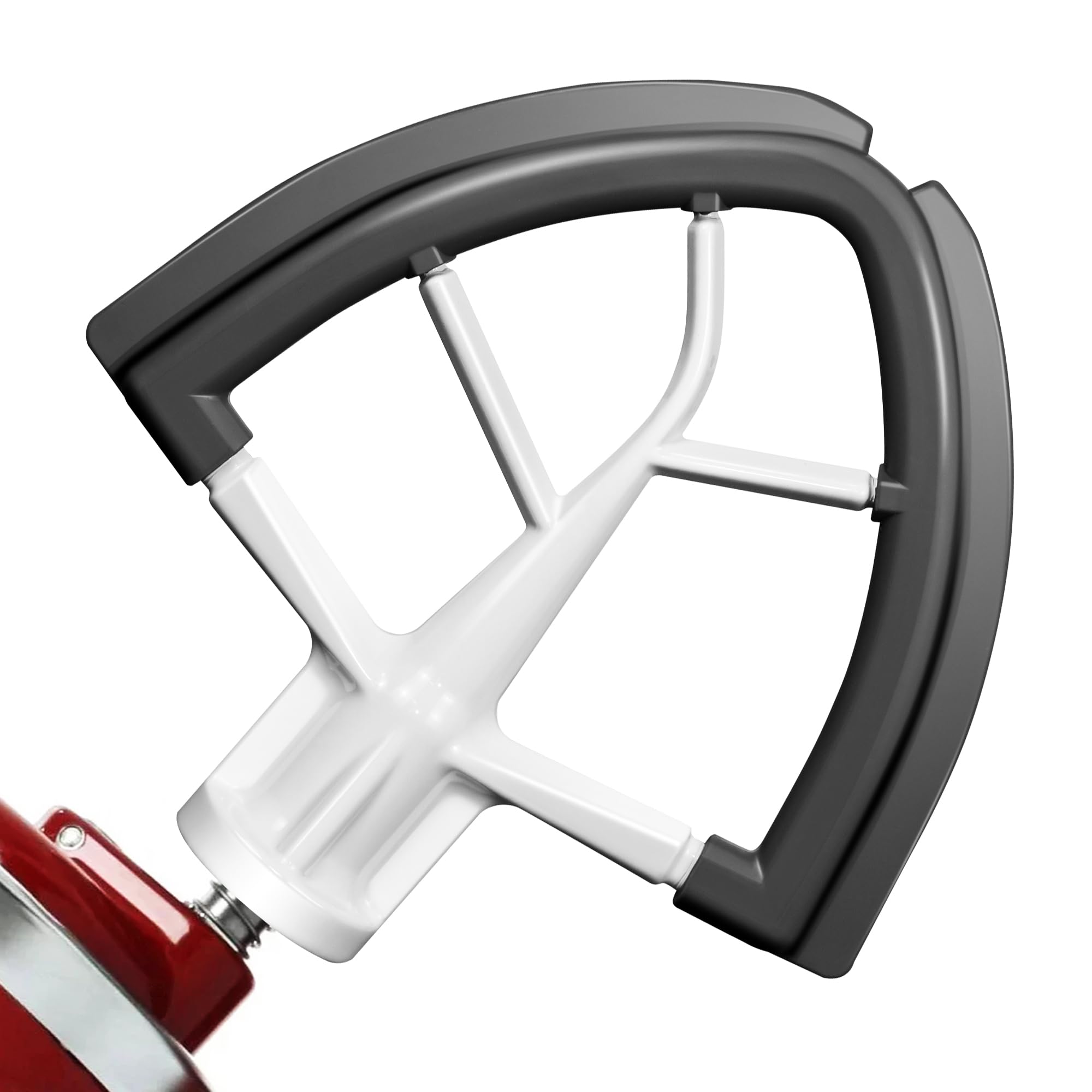 YIFOCUS flex edge beater on KitchenAid 4.5/5 Qt mixer showing smooth blending edge