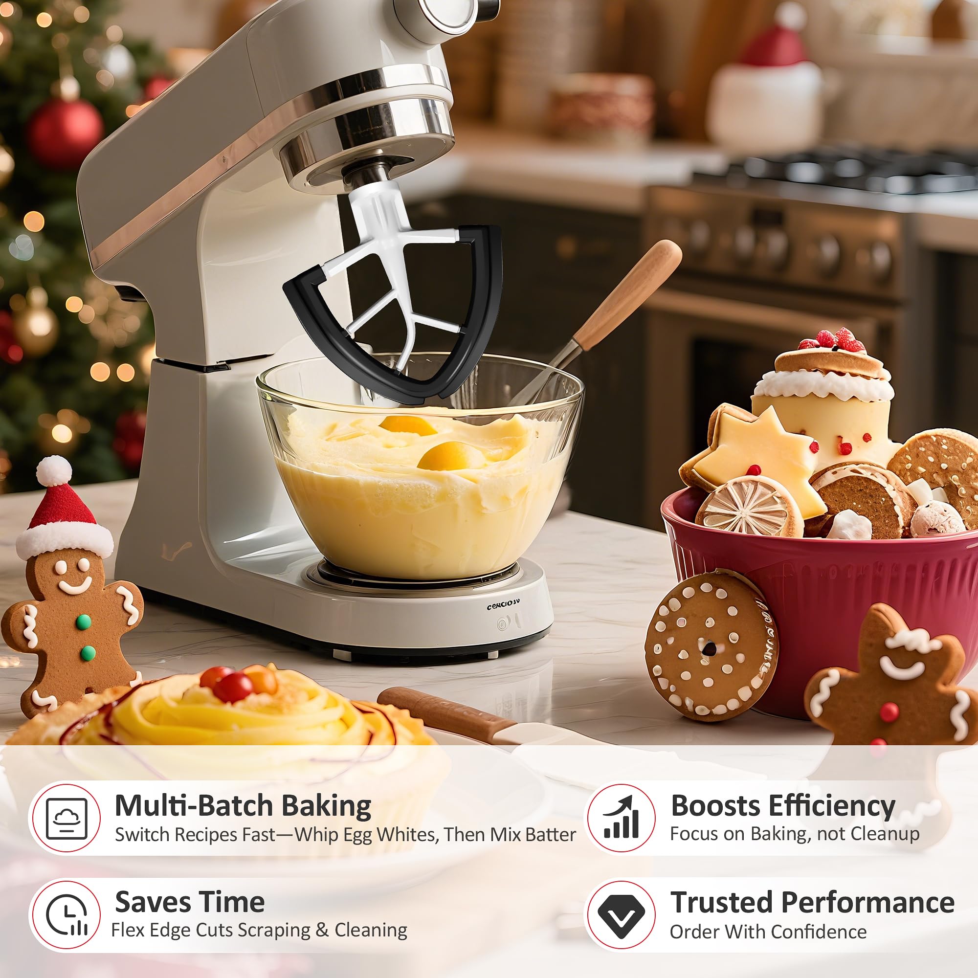 YIFOCUS Flex Edge Beater complements modern kitchen aesthetics while delivering reliable performance.