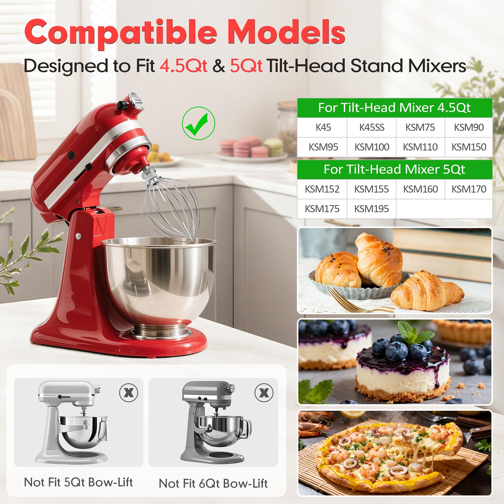 YIFOCUS K45WW-compatible mixer attachment with secure hub for reliable performance.