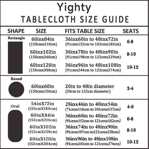 Durable, soft polyester Yighty Christmas tablecloth designed for holiday use