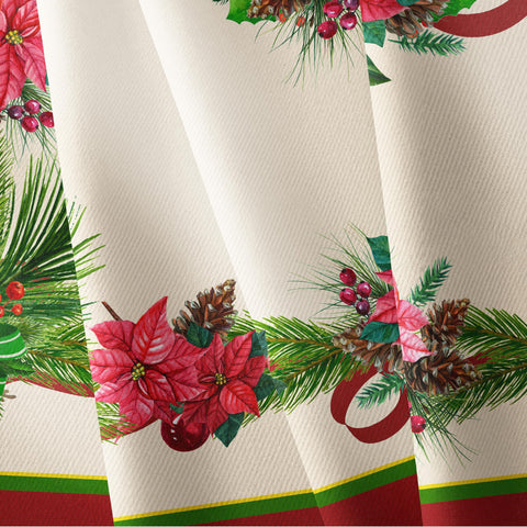 Family dining setup using Yighty oval tablecloth for Christmas gathering