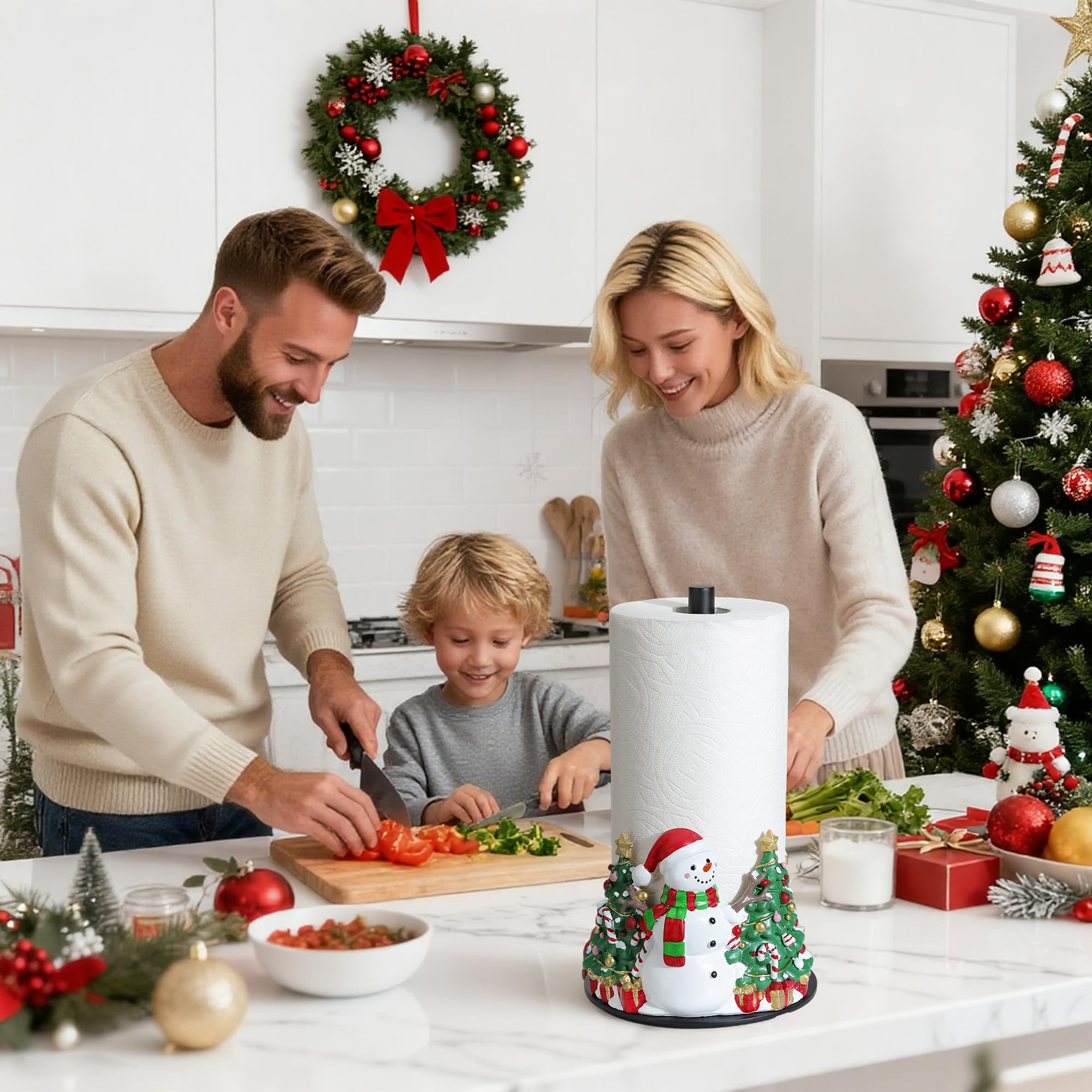 YIGII festive-tabletop display adds Christmas charm to kitchen or living area